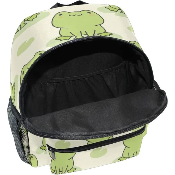 Kids Backpack School Cute Frog Pattern Children Book Bag Travel Backpack Daypack - Picture 6 of 6